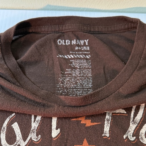Old Navy Brown 'Salt Flats' Graphic Tee, automotive, vintage - Picture 2 of 6